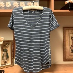 Lululemon blue striped top . Size 6